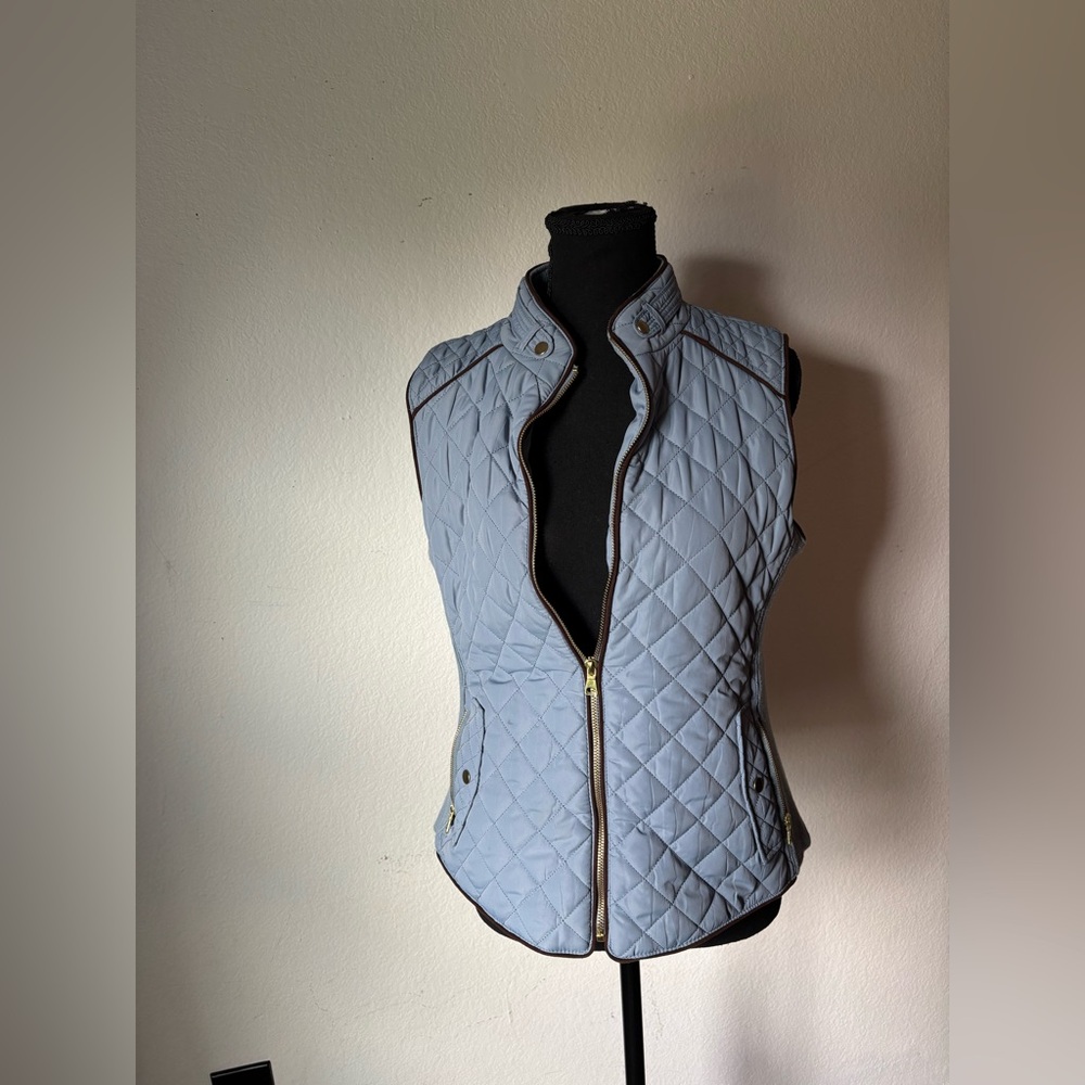 Love Tree Quilted Light Blue Vest